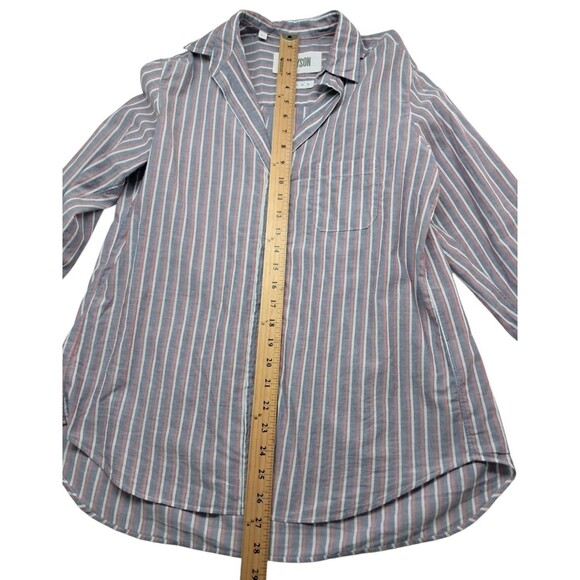 Grayson Frank & Eileen Hero Long Sleeve Button Top Striped Gray Women's 2 Small‎ - Picture 10 of 10